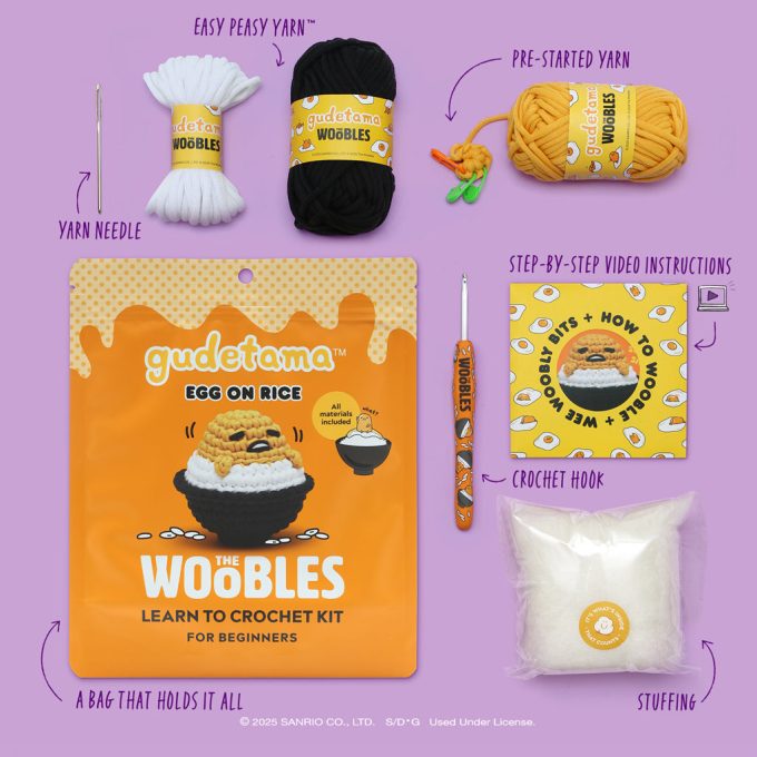 Gudetama™ Egg on Rice Crochet Kit